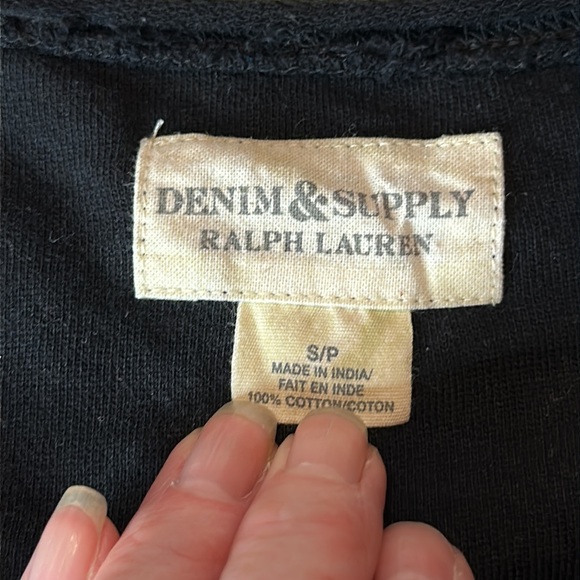 Ralph Lauren Denim & Supply Black Embellished Beaded Sweatshirt Ladies Small - Picture 2 of 7